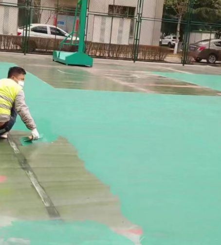广安球场地面翻新
