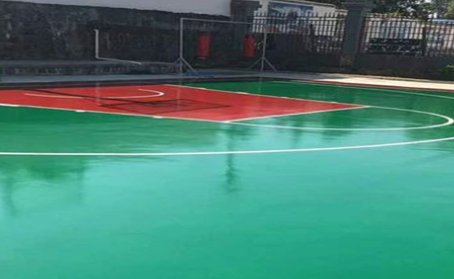 广安篮球场翻新地面
